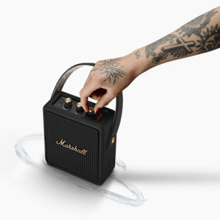 The Marshall Stockwell II portable Bluetooth speaker is a powerful and sleek device that delivers high-quality sound.