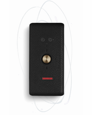 Top view of Marshall Emberton III Black and Brass speaker.