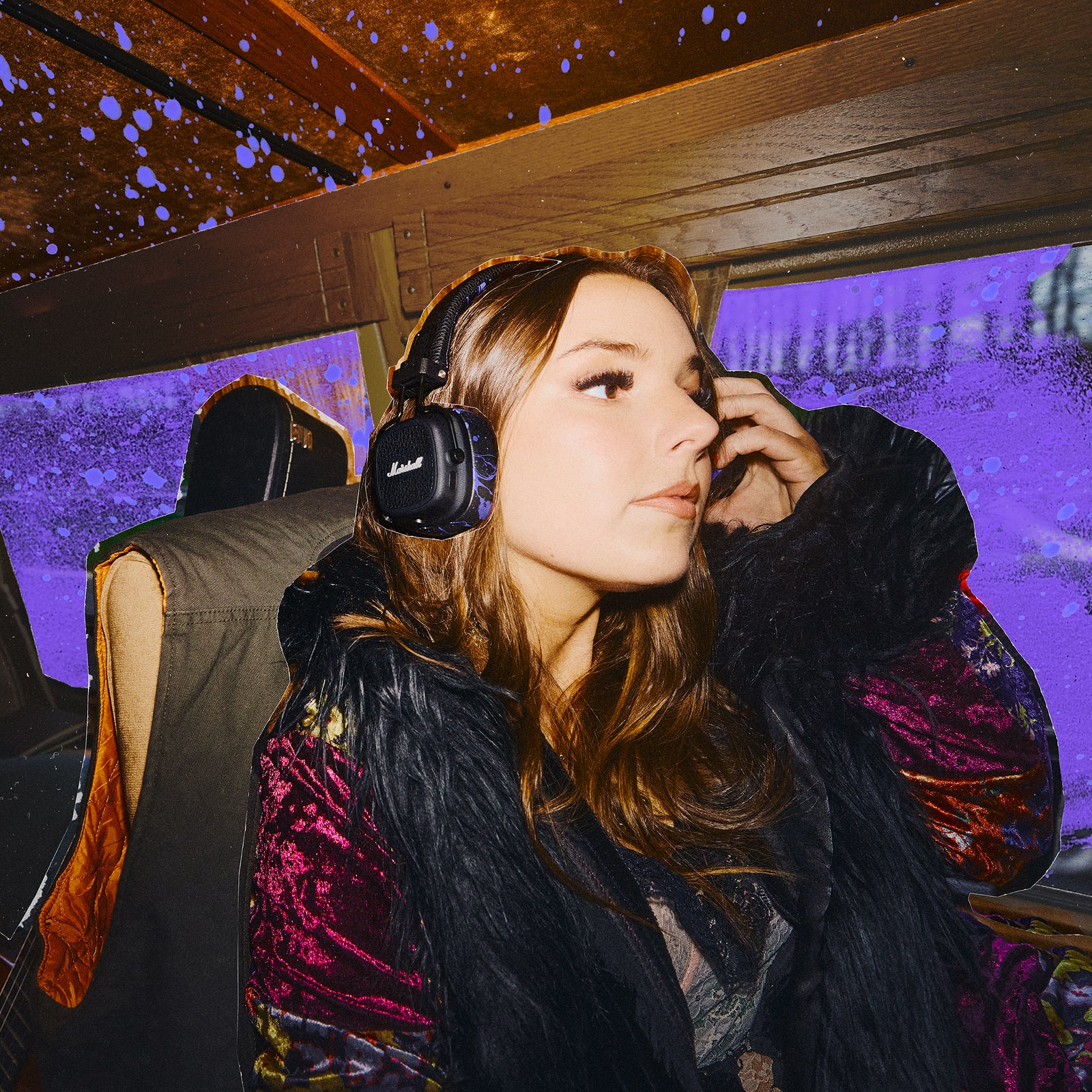 Marshall Major V Hendrix Edition Headphones, цвет: Фиолетовый / Чёрный — фото 8