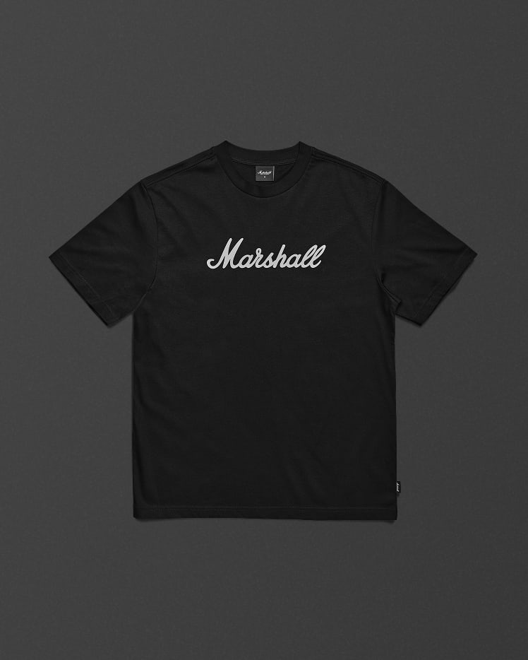 Crew neck organic cotton t-shirt featuring Marshall script