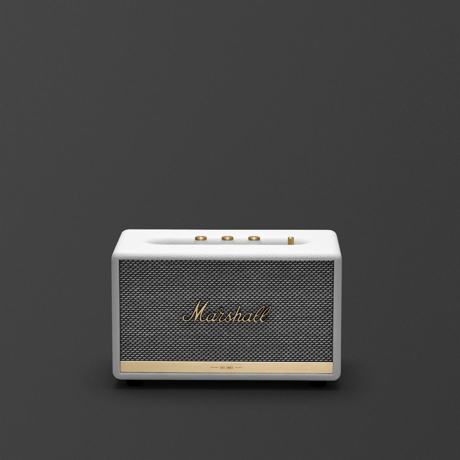 Front image of the Marshall Acton II White Speaker