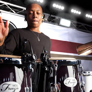 Joy Joesph playing music in the Natal drums percussion