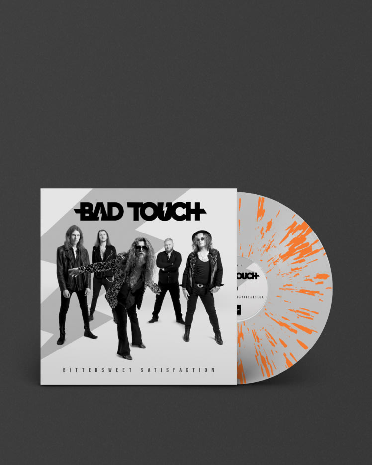 A white and orange Marshall 'Bittersweet Satisfaction' CD by the band "Bad Touch".