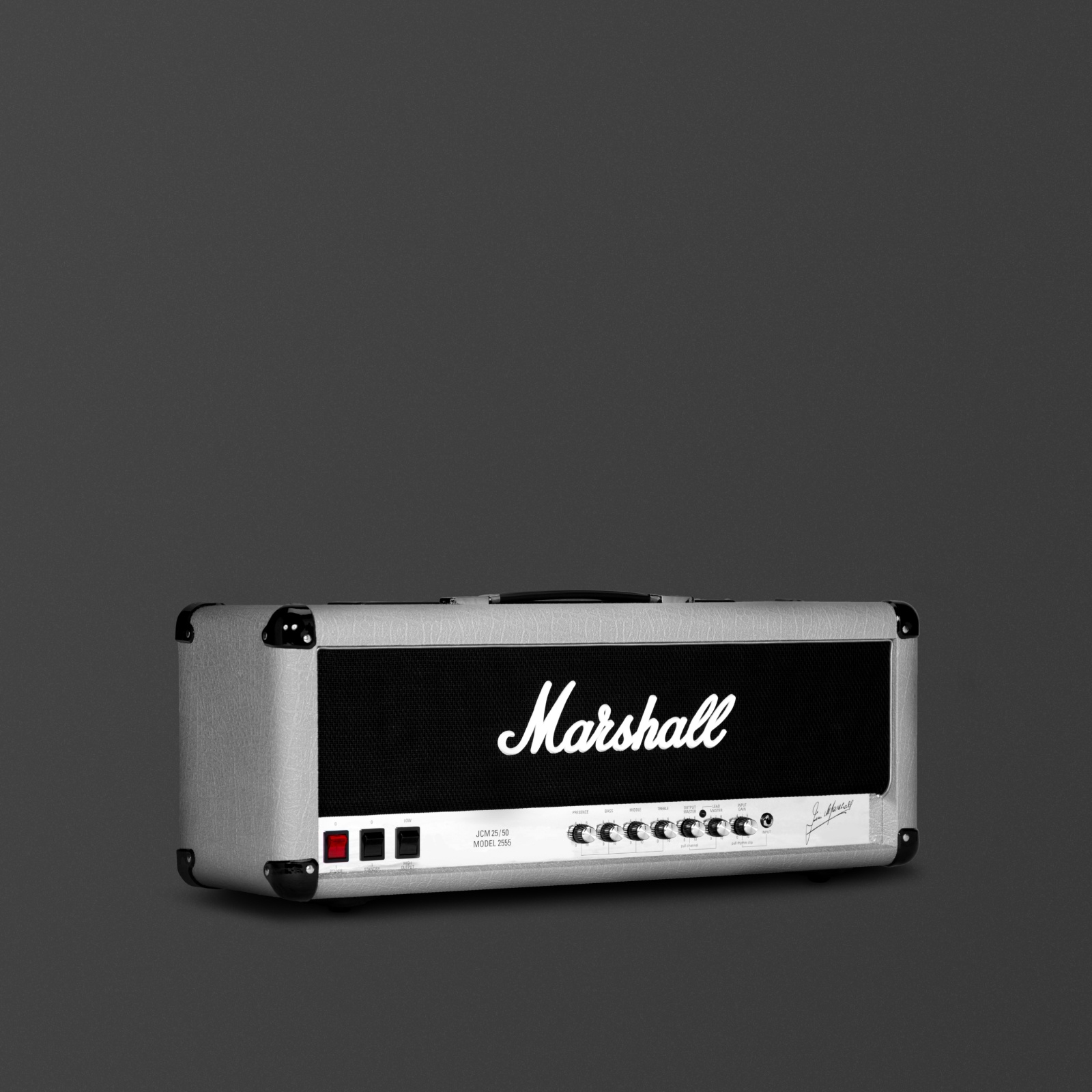 The Marshall Silver Jubilee 2555X Vintage Reissue Head angled image to the right.