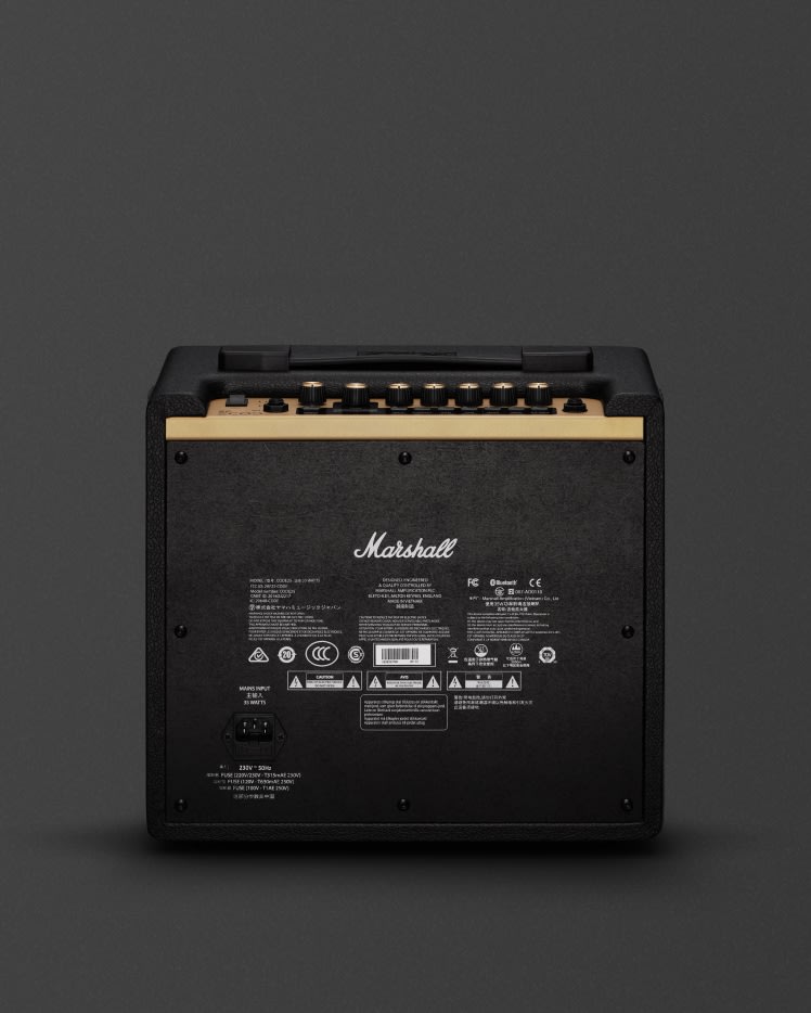 The back of the 'Marshal CODE25 Combo' amp.
