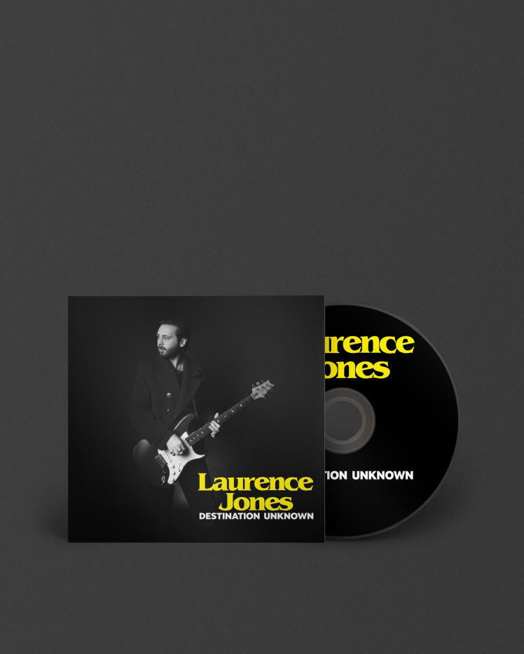 The PDP DESTINATION UNKNOWN, LAURENCE JONES-inspired cover of Marshall's music cd.