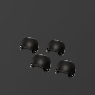 4x 90-degree front corners in black matte.
