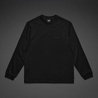 The Standard Issue Long Sleeve T-shirt in black from the front