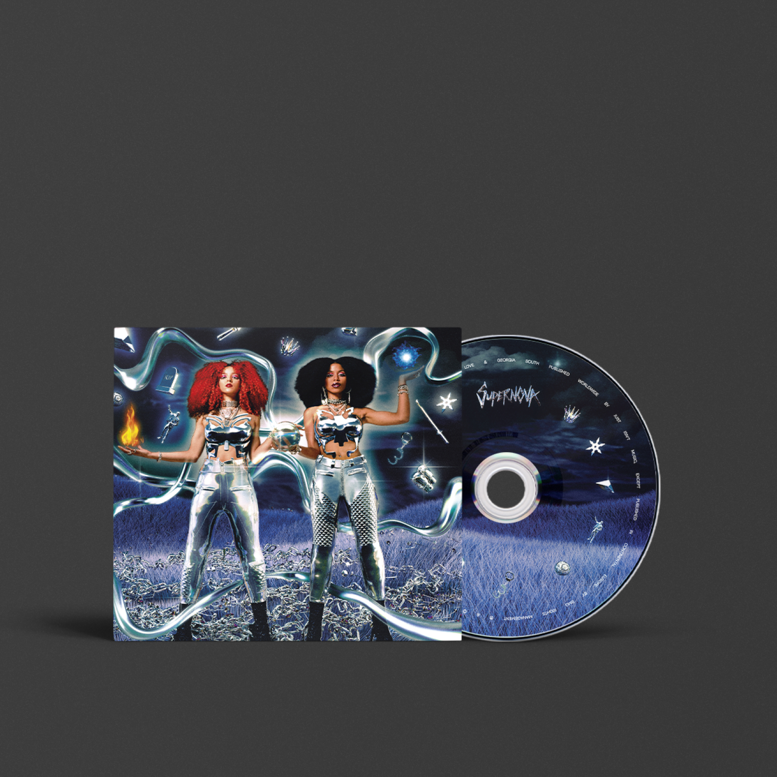 A Supernova CD featuring the Nova Twins on the cover.