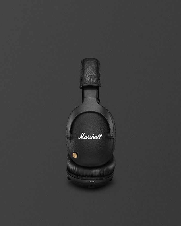Side view of Marshall MONITOR II A.N.C. black headphones