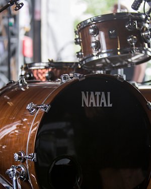 The wallnut set of Natal drums