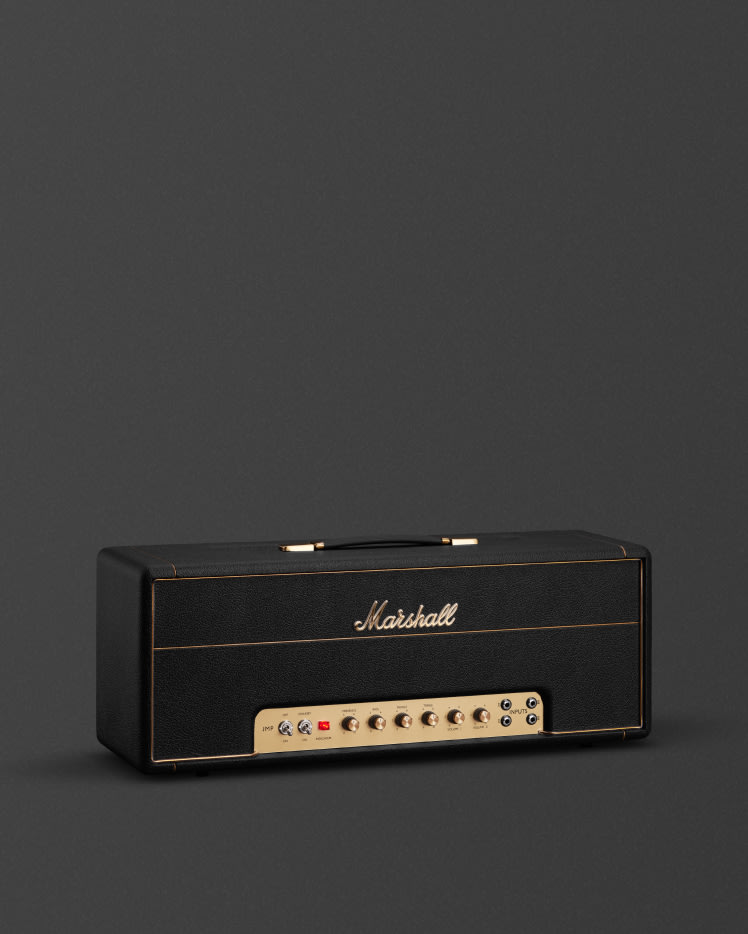 Una imagen de Marshalls 1959 Handwired en negro y dorado