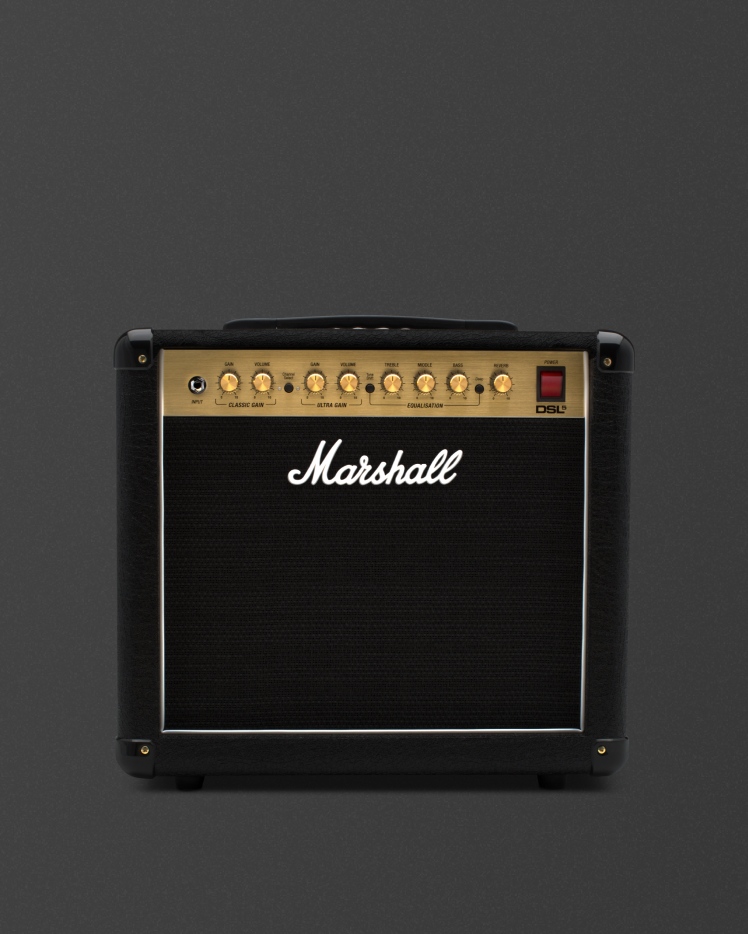 【在庫大人気】美品！ Marshall ギターアンプ DSL5 正常動作品 音出し良好 マーシャル 音響機器 /フットスイッチ PEDL-90012 電源コード 付き YS365 λ コンボ