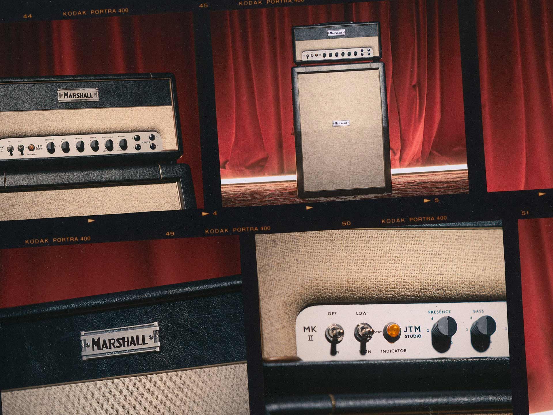 Marshall Amps series of photos collage
