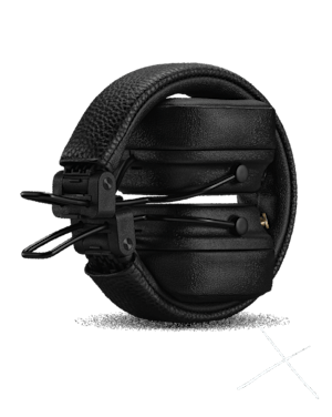 Zusammengeklappter Marshall Major V Black On-Ear-Kopfhörer.