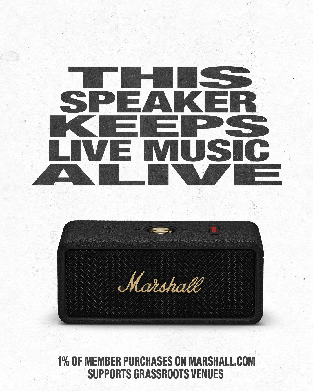 Emberton III Black and Brass - ポータブルスピーカー | Marshall.com