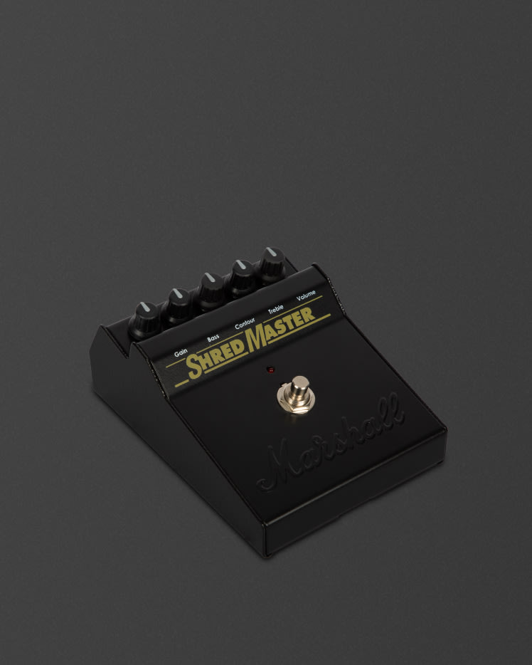 Left side view of the Marshall Shredmaster Vintage Reissue Pedal