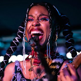 Image of Nova Twins performing at Baby’s All Right, NYC.