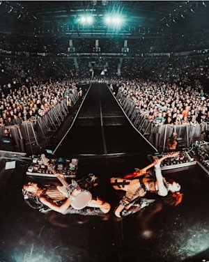 'Nova Twin' band performing a big concert.