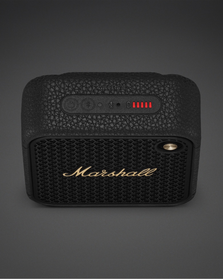 Marshall Willen II Dust and Waterproof Portable Speaker - Black and Brass |  Harvey Norman Malaysia