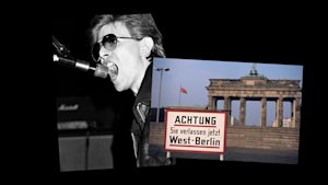 Advertencia Está abandonando Berlín Occidental", reza un cartel en la Puerta de Brandemburgo.