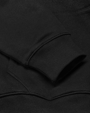 Close-Up of the Standard Issue Hoodie arm in black