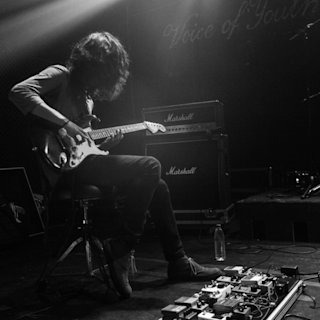 Black and white image of Voice of youth and Vox Livehouse.