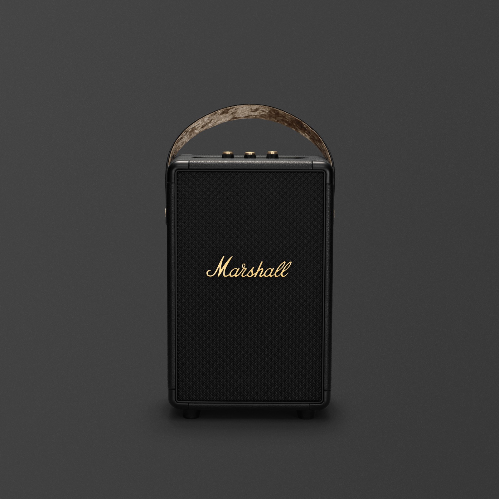 Marshall Tufton Black & Brass Speaker front facing