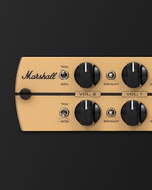 Los mandos de control presentes en el preamplificador Marshall JMP Synergy Module