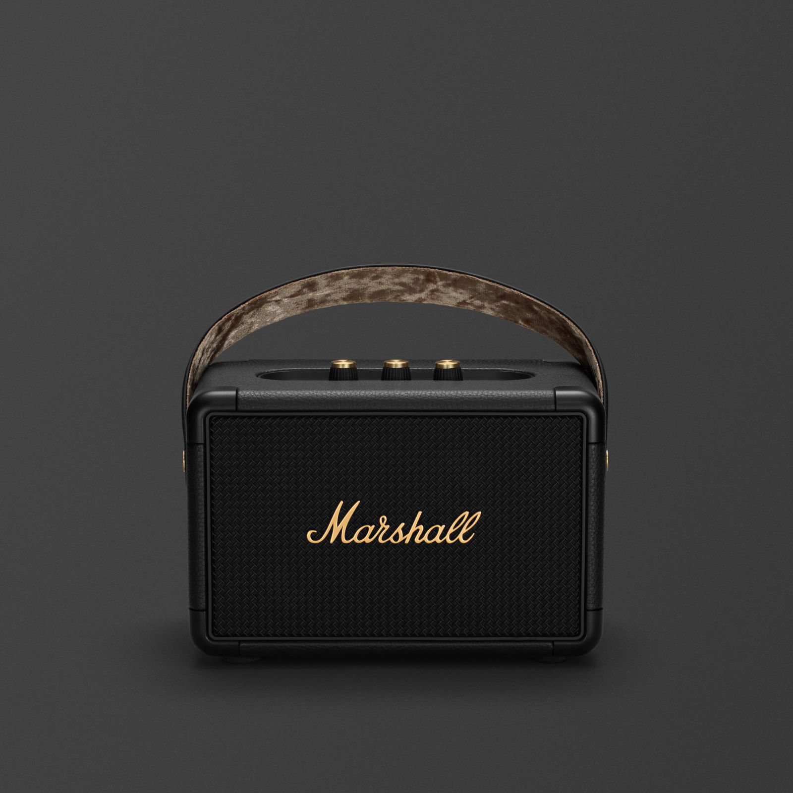 Marshall Woburn II Black and Brass Speaker face front