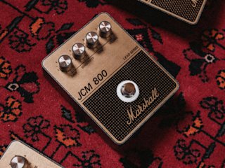 Vista superior del pedal Marshall JCM800 Overdrive.