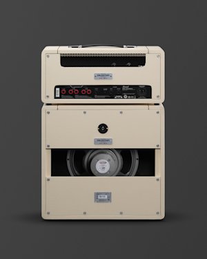 Diseño del panel trasero del Celestion 100 en la página de artículos de soporte.