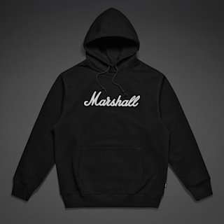 Standard Issue Script Hoodie from the front with the script