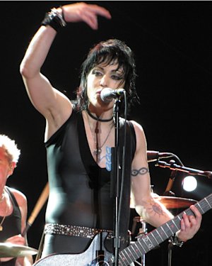 Joan Jett performing live on stage