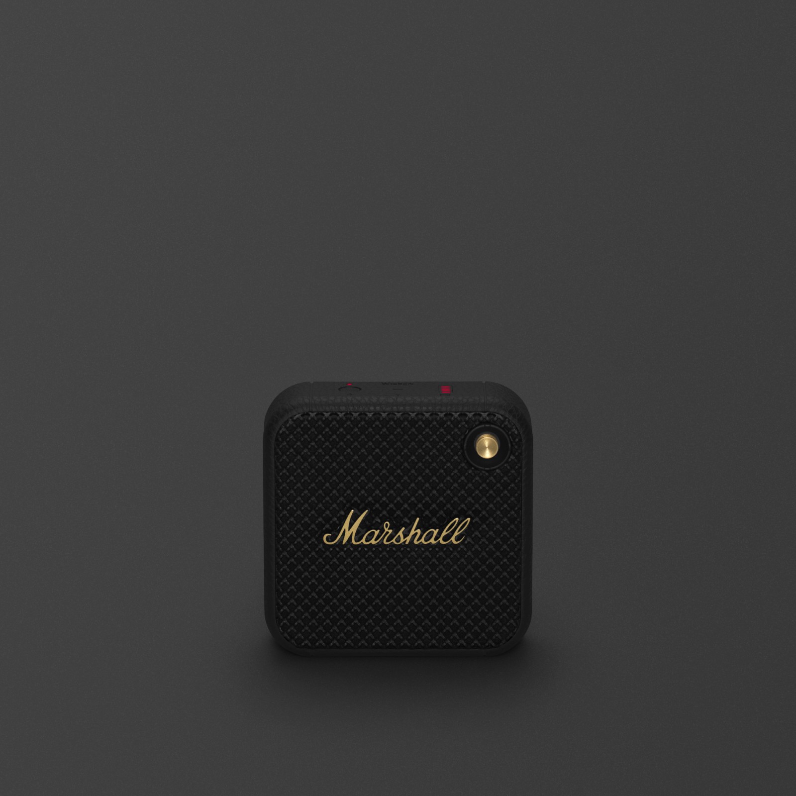 Marshall Willen Black and Brass Speaker front facing