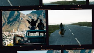 Image collage of taking Marshall speakers on the road.