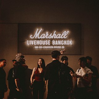 The sign on the front door of the Marshall Livehouse Bangkok