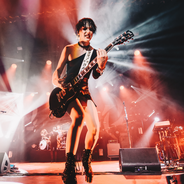 Lzzy Hale performing live on stage