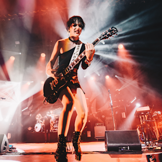 Lzzy Hale performing live on stage