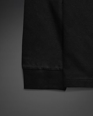 Standard Issue Long Sleeve T-shirt in black sleeve closeup