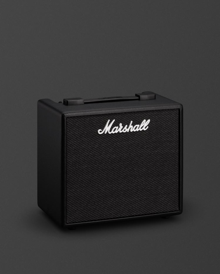 Slightly angled image of the 'Marshall Code25 Combo' amp.