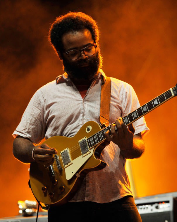 Kyp Malone of TV On The Radio performs live.