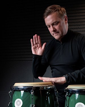 A person playing Natal percussion.