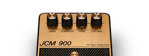 El pedal Marshall JCM900 Overdrive en fondo transparente.