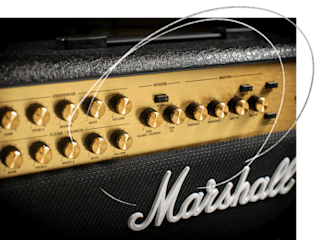 The main panel of the Marshall JVM205 Combo highlighted.