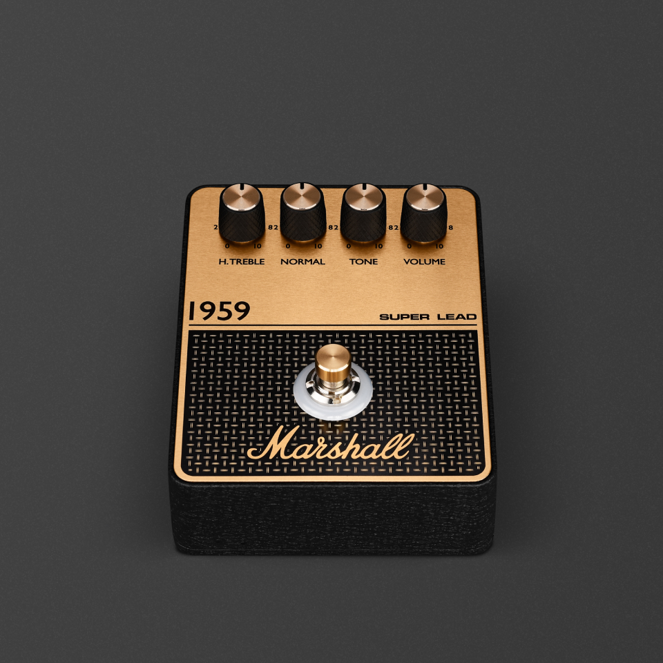 Abbildung der Vorderseite des Marshall 1959 Overdrive-Pedals.