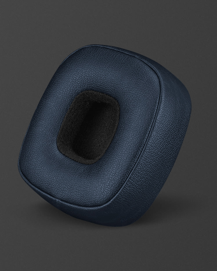 Almohadillas auriculares Major V Midnight Blue de cerca