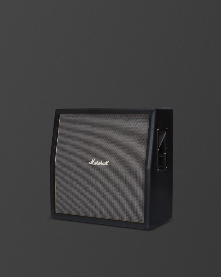 Black vintage-style 4x12” angled cabinet for the Origin range
