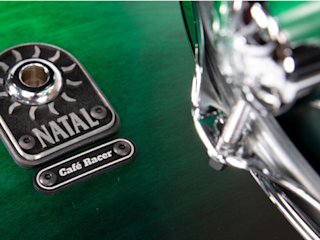 Zoomed image on logo of the Natal drums in Green.