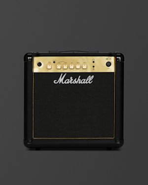 Diseño del panel frontal del Combo MG15G en la página de artículos de soporte.